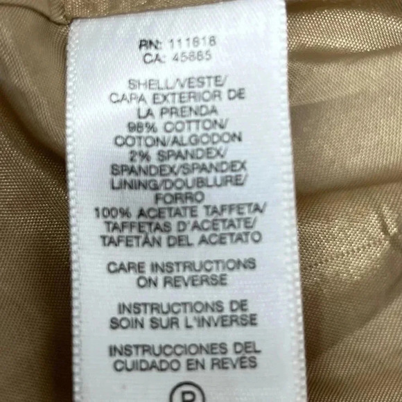 MICHAEL KORS WOMENS SIZE 10 SEQUIN KHAKI CLASP CLOSURE JACKET - Picture 7 of 7